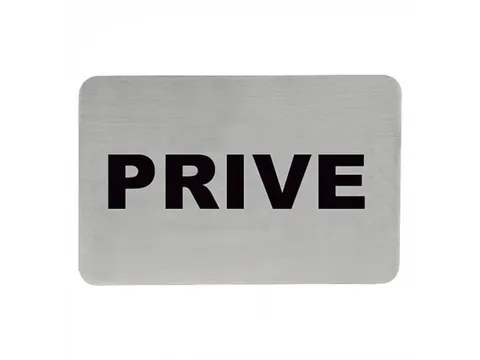 Infobord Prive RVS 6x11cm