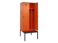 locker met bank,voor scheiding van kleding,HxBxD 2120x800x815mm,2vak