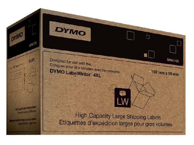 Etiket Dymo 947420 labelprint 450XL 102x59mm 2x575stuks S0947420