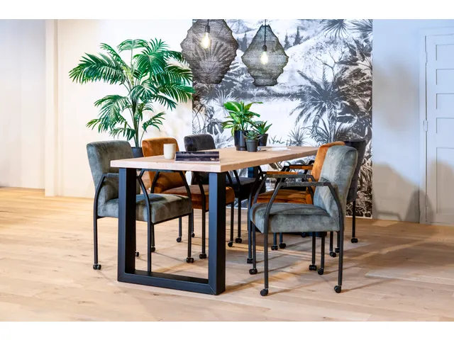 Vergaderstoel Albany Hunter Velours Zwart 4-poots frame