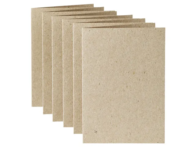 Carte de correspondance Papicolor double 105x148mm kraft gris 6 pièce