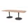 Linesto vergadertafel 240x120 deens ovaal hav/kers 25mm zwart