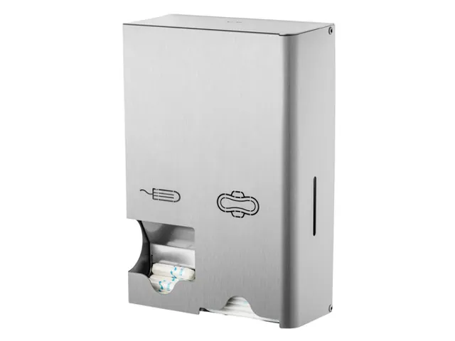 MediQo-line Maandverband- & tampondispenser klein RVS anti-fingerprint