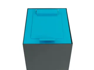Top met klepdeksel voor modulaire afvalscheidingsunit 60 liter blauw - 1