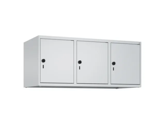 opzetkast,v. locker,3vak.,vak B 400mm,HxBxD 500x1200x500mm,vleugeldeur