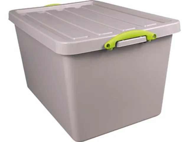 Recycled opbergdoos 96 Liter Grijs Stapelbaar