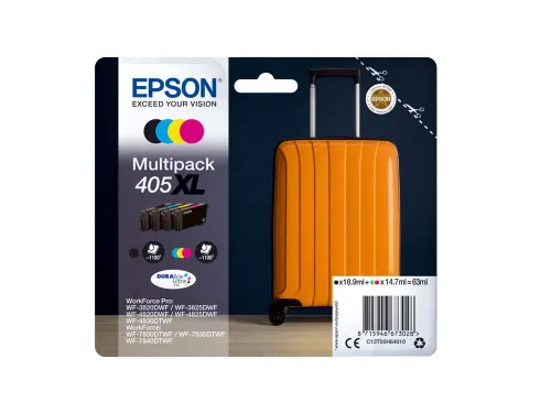 Epson 405XL Inktcartridge Multipack Zwart + 3 Kleuren Origineel