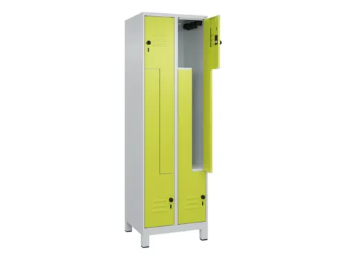 Z-garderobekast,HxBxD 1950x600x500mm,vak B 150/300mm,draaigrendel