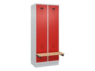 locker met bank,HxBxD 1950x800x815mm,2vak,vak B 400mm,cilinderslot - 2