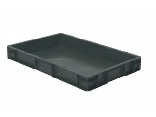 Euronorm-stapelbak 14.5l 75x600x400mm Wanden/bodem Gesloten Grijs - 1