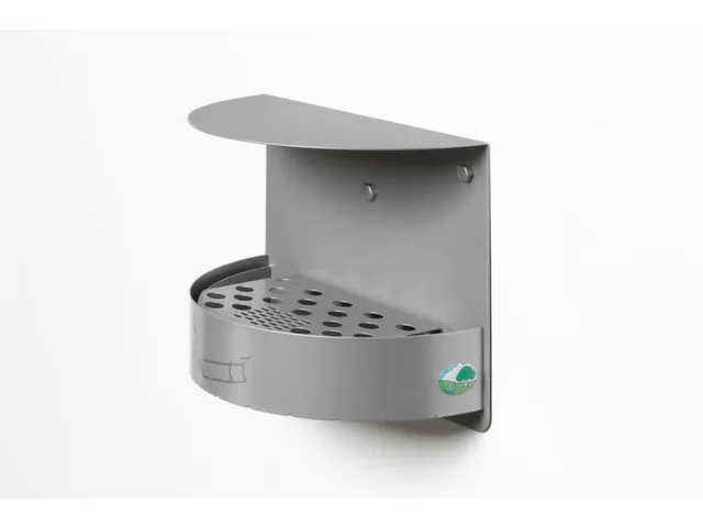 Wandasbak 1.5 Liter Hxbxd 230x300x150mm Zilverkleurig Slot Staal