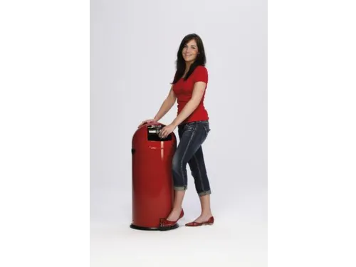 Push & Kick Afvalbak Staalplaat 52 Liter 880x415mm Met Pedaal Rood