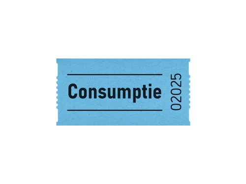 Consumptiebon Combicraft 57x30mm 2-zijdig 2x1000 stuks blauw