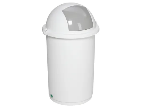 Afvalverzamelaar Kunststof 50 Liter 760 x 410 mm Inworpklep Wit