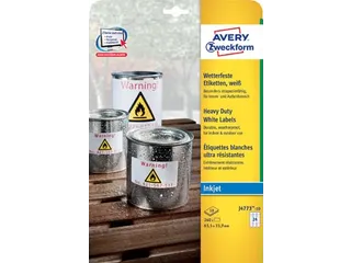 Avery Zweckform Ultra-Sterke Etiketten wit 63.5x33.9mm Wit 240 stuks - 1