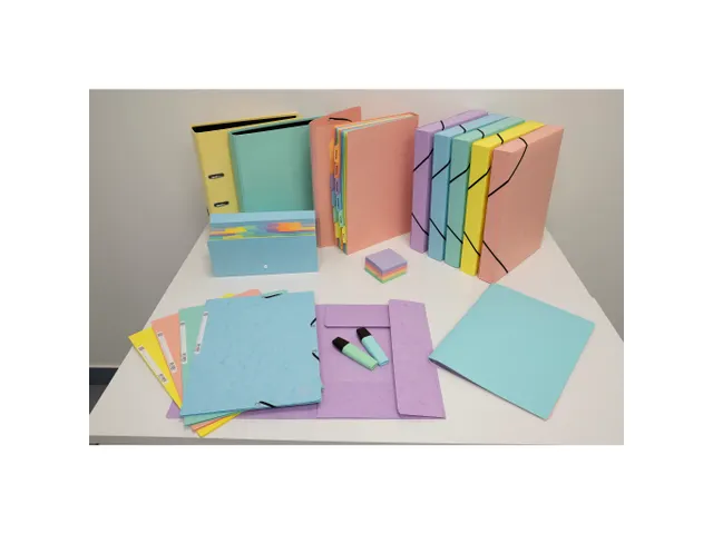 Sorteermap 6 vak 26x 13 Aquarel 4-ass