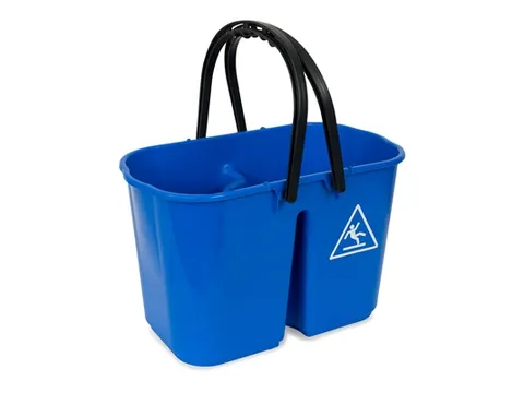 Spaanse dubbele mopemmer blauw - zonder wringer