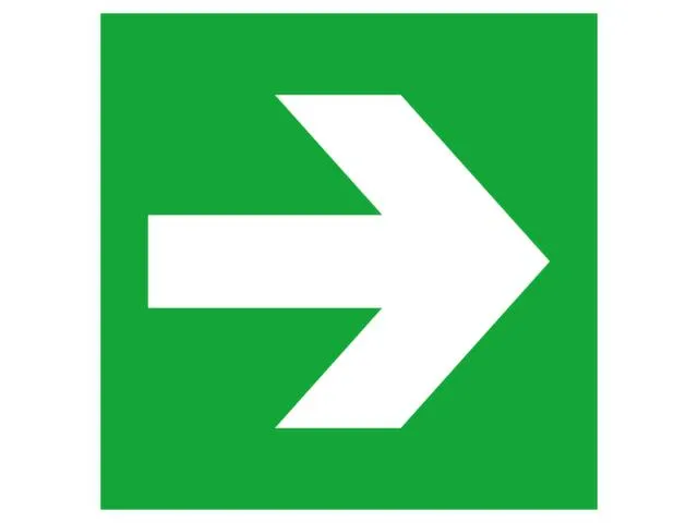 borden voor vluchtroutesignalering,Pijl,pijl rechts/links,sticker