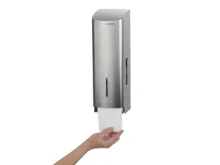 toiletpapierdispenser,HxBxD 377x117x130mm,v. 3rol(len),behuizing RVS - 3