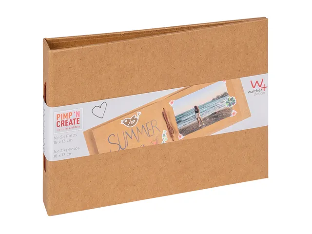 Fotoalbum walther design mini 24 foto's 13x18cm horizontaal kraft