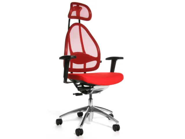 Siège De Bureau Pivotant Rouge Assise Hxlxp 430-520X480X500Mm Dossier