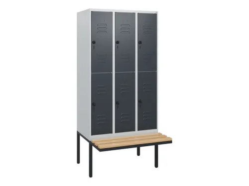 Dubbeldekse dekenkist,HxBxD 1950x900x815mm,3x2vak.,vak B 300mm