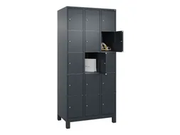 lockerkast HxBxD 1950x900x500mm 3x5vakken cil.-slot voeten