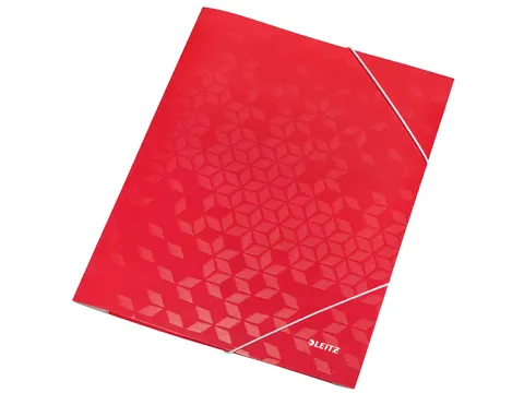Elastomap Leitz WOW A4 3 kleppen rood