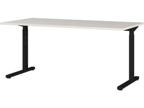 In hoogte verstelbaar bureau,HxBxD 700-800x1800x800mm,blad lichtgrijs