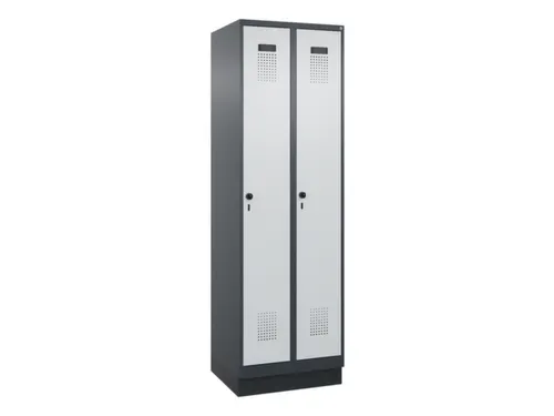 locker,HxBxD 1950x600x500mm,2vak,vak B 300mm,draaigrendel,sokkel