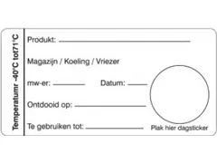 Daymark Sticker Label magazijn koeling vriezer Rol 500 Stuks