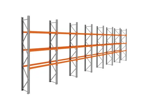 palletstelling,basis+6xaanbouw,HxBxD 3990x13575x750mm,vakl. 3000kg