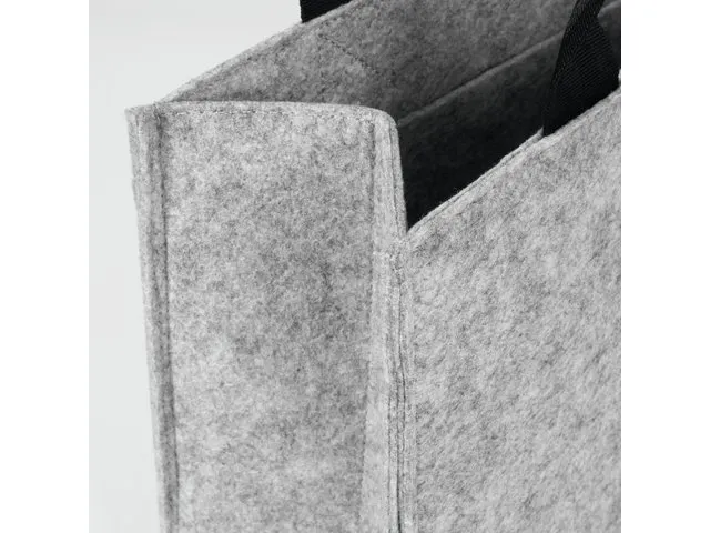 Bureautas Sigel voor hybride werken Basic Medium vilt lichtgrijs 361x2