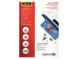 Lamineerhoes Fellowes Superquick A4 125 Micron glanzend - 3