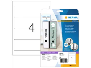 Herma 5095 Rugetiket breed 192x61mm Wit permanent klevend 100 stuks - 1