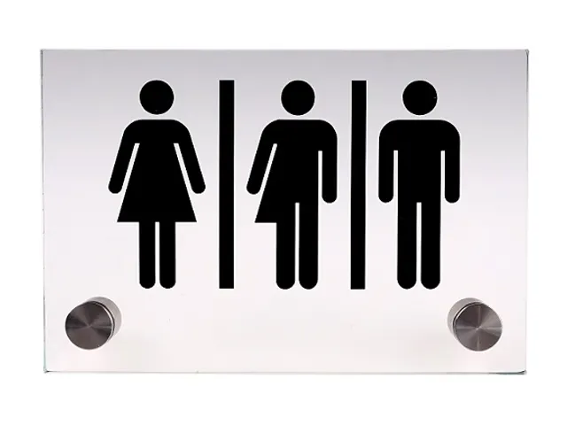 Toiletbord Glasslook Genderneutraal 150x100mm Plexiglass