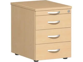 mobiel ladeblok,HxBxD 570x430x600mm,4lade(n),cil.-slot,romp beuken - 1