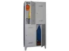 dubbeldekse locker,HxBxD 1850x800x500mm,2x2vak.,RAL7035,front RAL7016