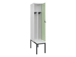 locker met bank,voor scheiding van kleding,HxBxD 2120x400x815mm,1vak