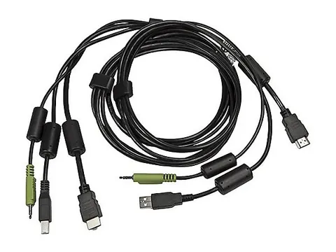 Vertiv CBL0162, 1,8 m, HDMI/DVI-I, Zwart, USB A/B, 3.5mm, Mannelijk/Ma