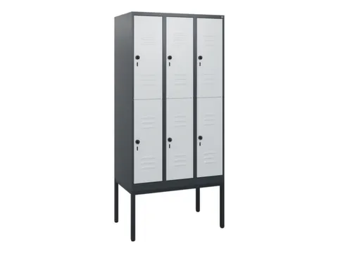 dubbeldekse locker,HxBxD 1950x900x500mm,3x2vak.,vak B 300mm