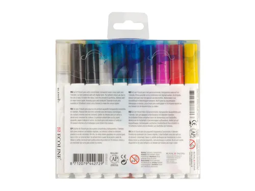 Brushpen Talens Ecoline Handlettering blister à 10 stuks assorti