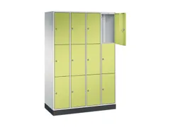 lockerkast,RAL 7035/RDS1108060,HxBxD 1950x1220x500mm,4x3vakken