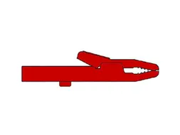 Geisoleerde Krokodillenklem 4mm / Rood (AK 2 S)