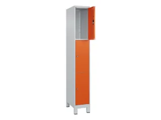 lockerkast,HxBxD 1950x300x500mm,1x3vakken,vak B 300mm,cil.-slot,voeten - 1