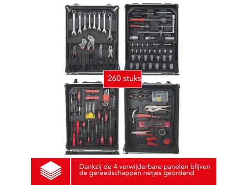260-Delige Aluminium Gereedschapskoffer