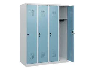 schoollocker,HxBxD 1530x1200x500mm,4vak,vak B 300mm,draaigrendel - 1