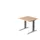In hoogte verstelbaar bureau,HxBxD 680-850x800x800mm,blad eiken
