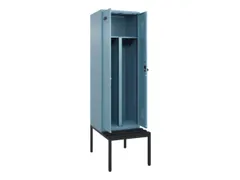 PBM-locker met bank,HxBxD 2120x600x815mm,2vak,vak B 300mm,draaigrendel