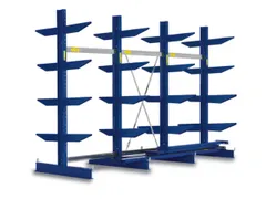 Draagarmstelling 1980x3808x900mm 2x5etages 880kg/etage Ral5010